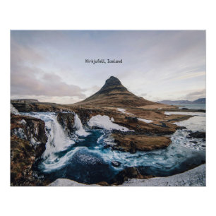 Poster Kirkjufell, Church Mountain, Islande