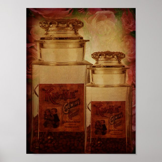 Poster Kiss Me Chewing Gum (Devant)