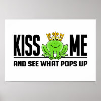 Poster KISS ME Frog, personnalisable