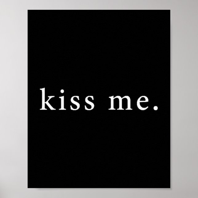 Poster Kiss Me Valentine's Day Minimalist  (Devant)