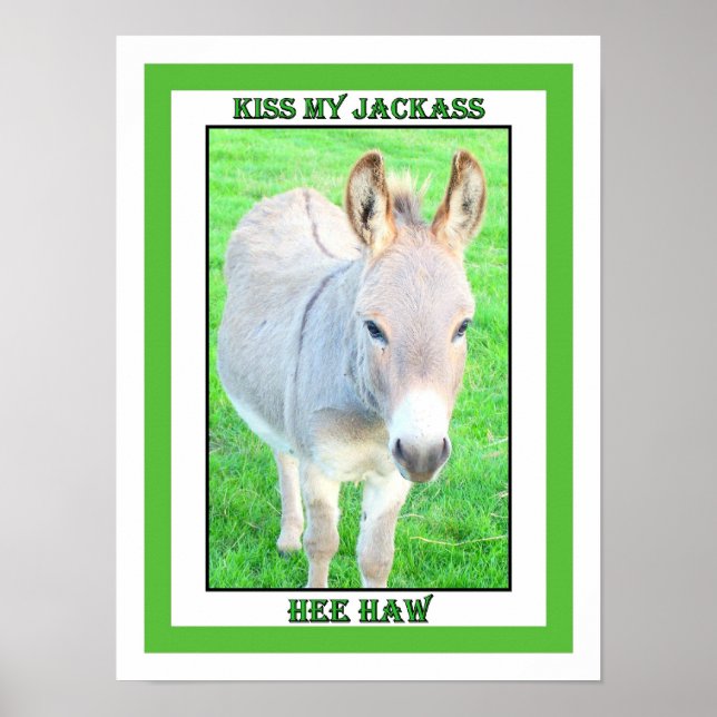 POSTER KISS MON JACKASS, HEE HAW (Devant)