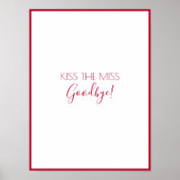 Kiss The Miss Goodbye Bachelorette Game Keepsaké