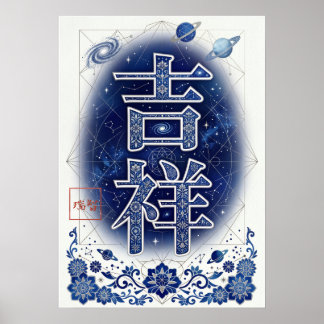 Poster Kissho: Elegant Calligraphy "Auspicious" 260020012