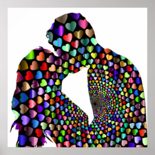 POSTER KISSING COUPLE