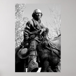 Poster Kit Carson Statue, Carson City, Nevada