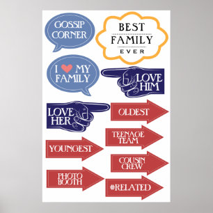 Poster Kit d'accessoires pour stand photo de retrouvaille