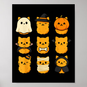 Poster Kit de Halloween Nugggets de chaton Pun de nourrit
