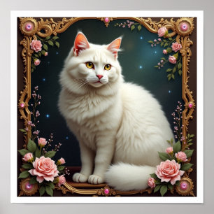 Poster Kit de peinture diamantée White Cat 5D