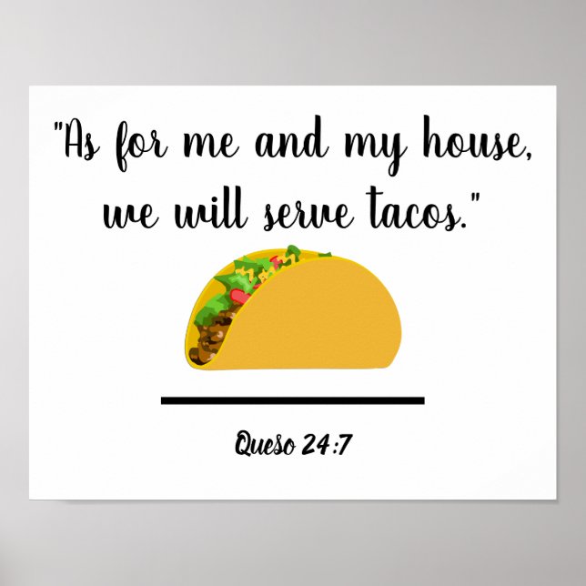 Poster Kitchen Art - Comme moi et ma maison - Tacos (Devant)