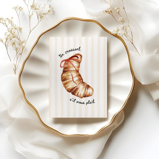 Poster Kitchen Art Print Un Croissant S'il Vous Plaît  (Créateur téléchargé)