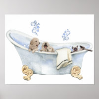 Kitchiens chiots bain moussant baignoire salle de 