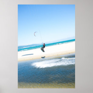 Poster Kitesurfer boosts