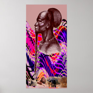 Poster Kitete, Kikongo Bantu Chef-Afrique des années 1800