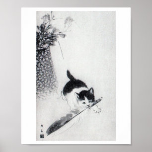 Poster Kitten avec plume, Imao Keinen