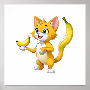 Poster "Kitty Goes Bananas"