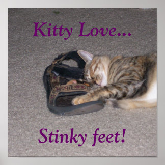 Poster Kitty Love..., pieds puants !
