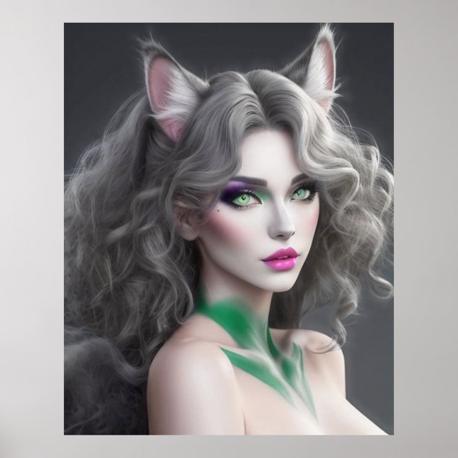 POSTER KITTY WAIFU 02 (Devant)