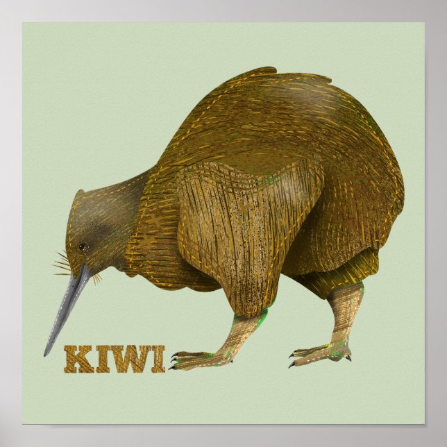 Poster Kiwi N.Z. Bird (Devant)