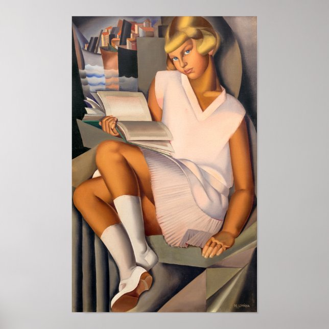 Poster Kizette en Rose | Tamara de Lempicka | (Devant)