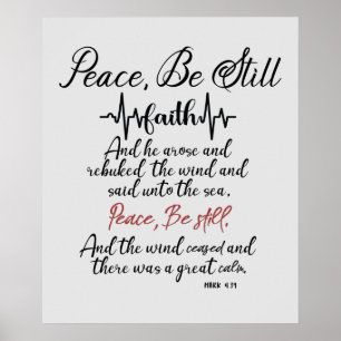 Poster KJV Peace Be Still Scripture