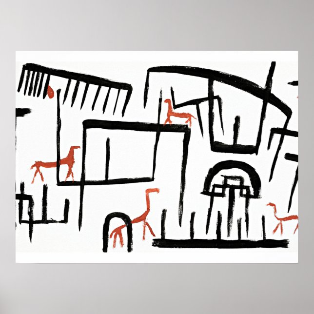 Poster Klee - Animaux dans un boîtier (Devant)