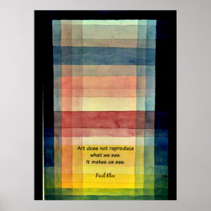 Poster Klee - Architecture de la plaine avec citation