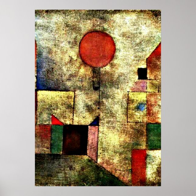Poster Klee : Ballons rouges (Devant)