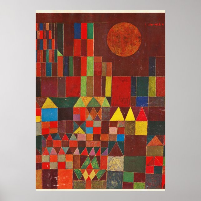 Poster Klee - Château et Soleil (Devant)