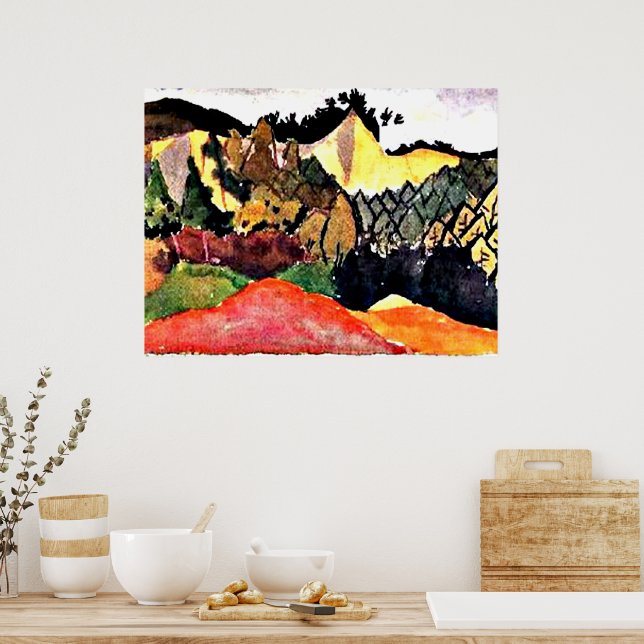 Poster Klee - Dans la carrière (Cuisine)