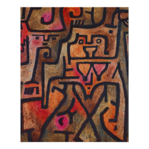 Poster Klee Expressionniste Forêt Abstraite Art Moderne