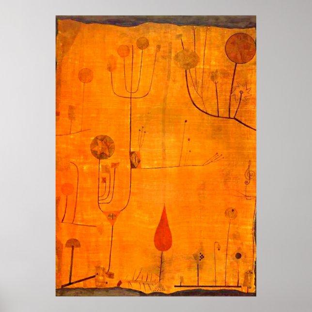 Poster Klee - Fruits en rouge (Devant)