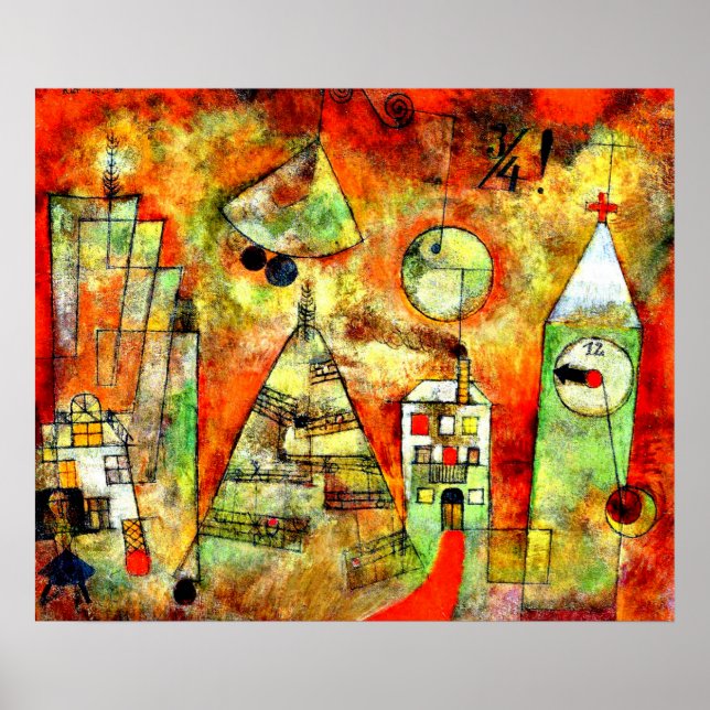 Poster Klee - Heure fatidique au quart à douze (Devant)