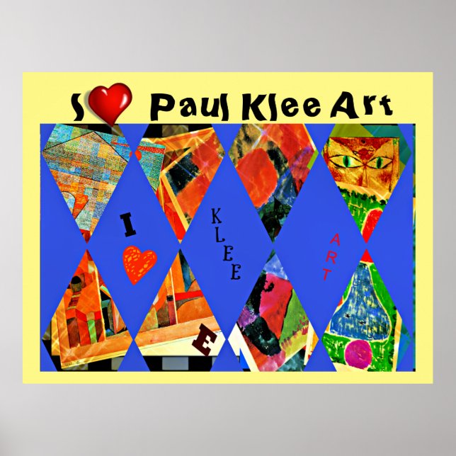 Poster Klee - I Love Paul Klee Art (Devant)