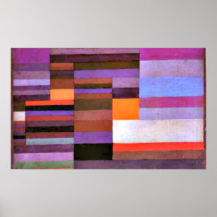 Poster Klee - Le feu en soirée