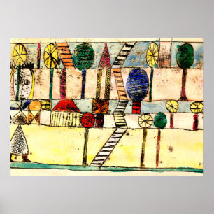 Poster Klee - Le Village fou