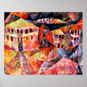 Poster Klee - L'Hôtel, peinture célèbre,