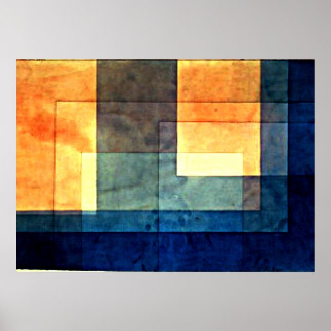 Poster Klee - Maison sur l'eau (Devant)