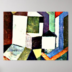 Poster Klee - Paysage nordique pieux-1917