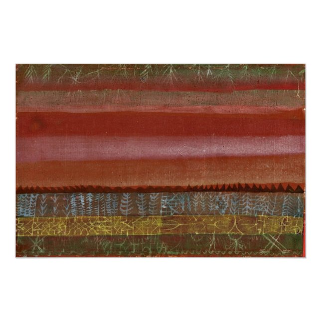 Poster Klee - Paysage plat, art abstrait, (Devant)