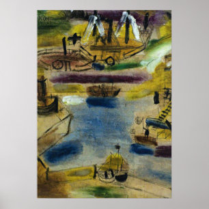 Poster Klee - Petite scène portuaire