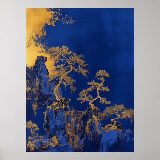 Poster Klein Blue Chinese Broderie Craft of Gold (Devant)