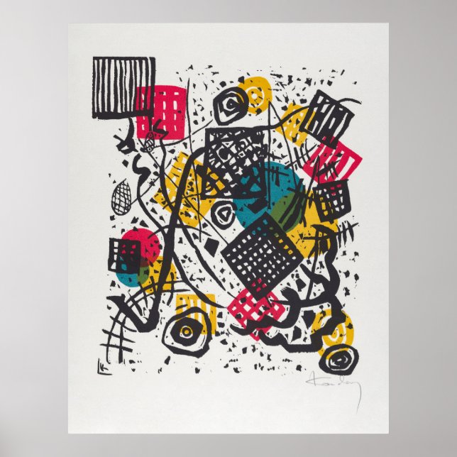 Poster Kleine Welten V de Kandinsky (Devant)