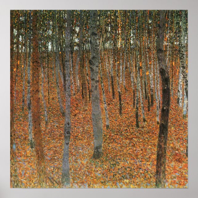 Poster Klimt - Beech Grove 1902 (Devant)