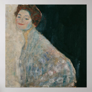 Poster Klimt - Dame en blanc