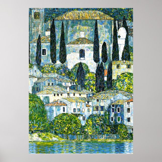 Poster Klimt - Église à Cassone (Devant)