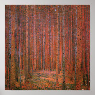 Poster Klimt - Forêt de sapins 1901