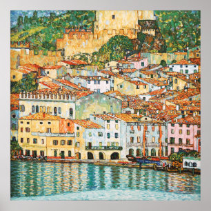 Poster Klimt "Malcesine sur le lac de Garde"