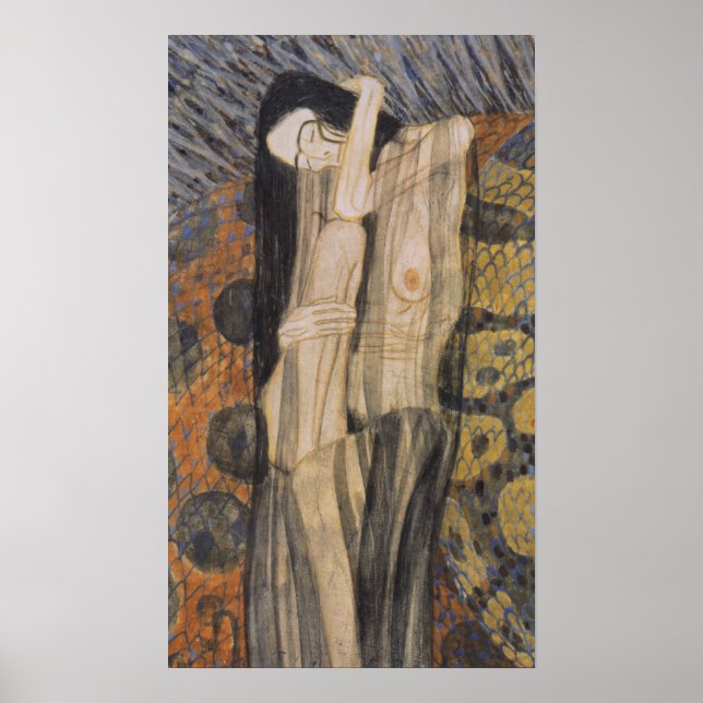 Poster Klimt - Nagender Kummer (Devant)