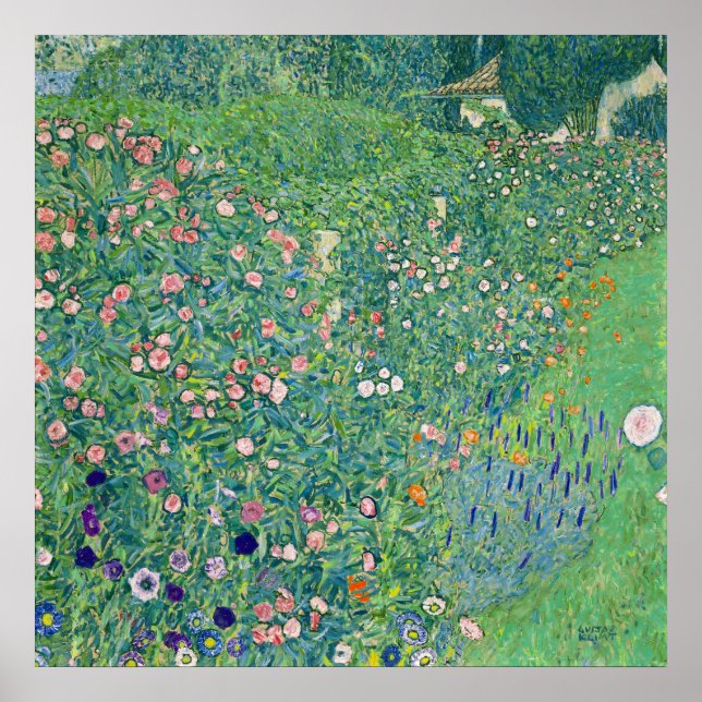 Poster Klimt Paysage italien restauré Image colorée (Devant)