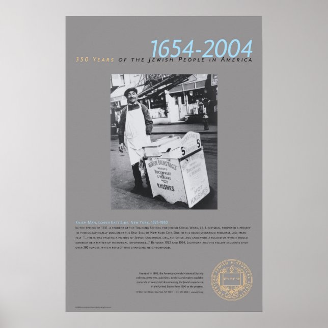 Poster Knish Man Lower East Side New York 1925-1950 (Devant)